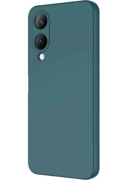 Vivo Y17S Kılıf Lansman Içi Kadife Kamera Korumalı Mara Silikon Kılıf-Koyu Yeşil indirimleri