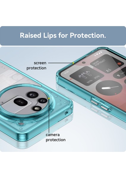 Nothing Phone 3A Pro Kılıf, Şeffaf Tasarımlı Darbeye Dayanıklı Telefon Kılıfı, Tampon Hibrit Şeffaf Kapak Nothing Phone 3A Pro (Yurt Dışından)