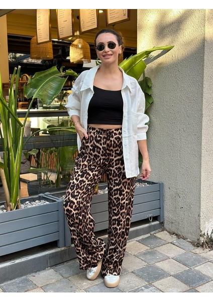Omuz Düşük Oversize Floş Keten Gömlek