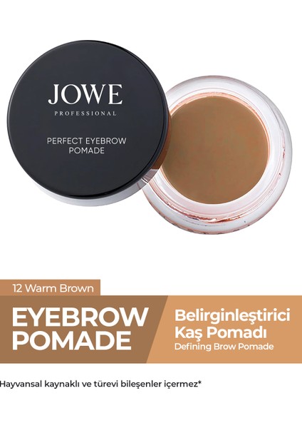 Perfect Eyebrow Pomade Belirginleştirici Kaş Pomadı - 12 Warm Brown