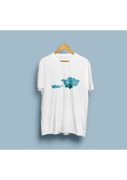 Oversize Türk Dünyası Haritası Turan Devletleri Baskılı T-Shirt fırsatları