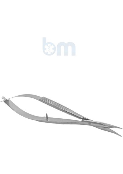 Mikrocerrahi Gri Uzun Tip Mikro Makas 4.5 Inç Künt Uçlu Avuç Içi Düz Sap Castroviejo Yaylı Eğitim Materyali modelleri