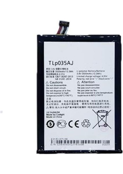 Alcatel One Touch N1 Max TCL-M823 TLP035AJ-TLP035A1 Pil Batarya