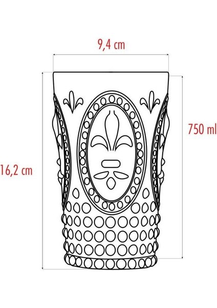 Akrilik Mavi 6 Lı Uzun Bardak