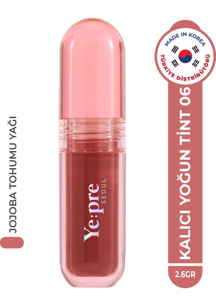 Gün Boyu Kalıcı, Kadife Dokulu, Mat, Kore Lip Tint – Pretty Water Velvet Tint 2.6g 06 Neutral Rose