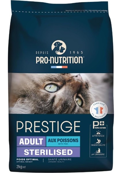 Pro Nutrition Prestige Kedi Yetişkin Sterilize Balık 2kg
