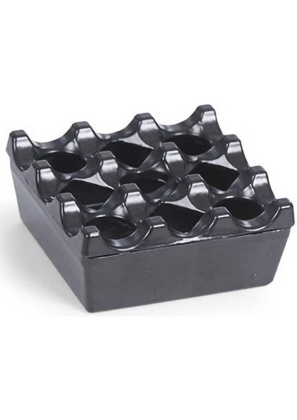 Döküm Kare Küllük Siyah 8cm