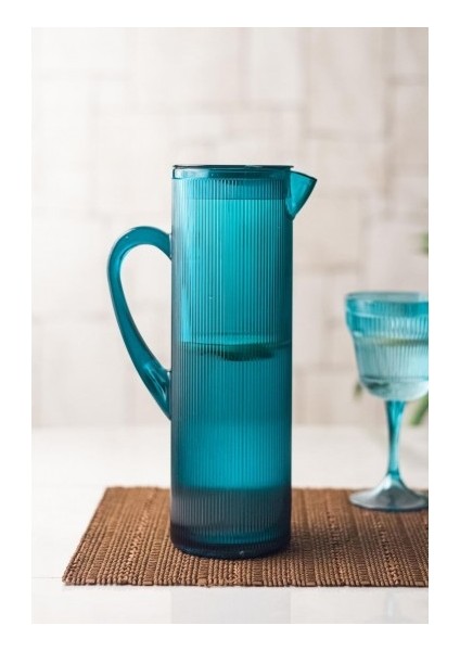 Akrilik Barok Aquamarin Sürahi 1.5 Lt