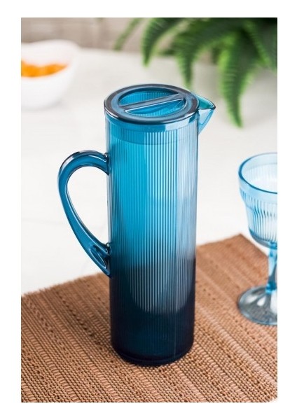 Akrilik Barok Aquamarin Sürahi 1.5 Lt