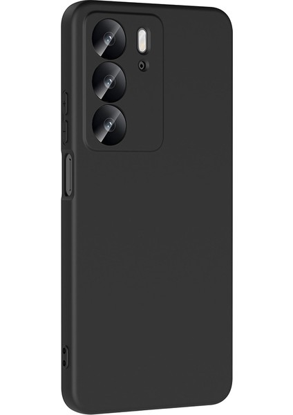 Realme C75 Uyumlu Kılıf Lansman Içi Kadife Siyah + Ekran Koruyucu