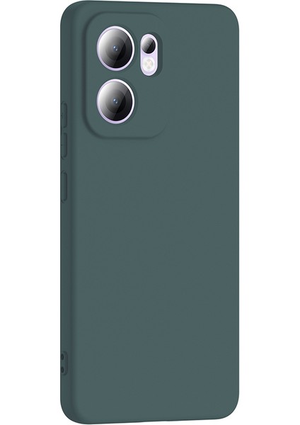 Oppo Reno 13F Uyumlu Kılıf Lansman Içi Kadife Silikon Yeşil