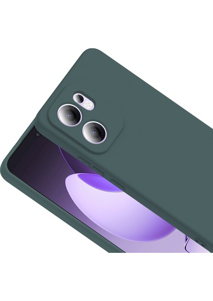 Oppo Reno 13F Uyumlu Kılıf Lansman Içi Kadife Silikon Yeşil modelleri