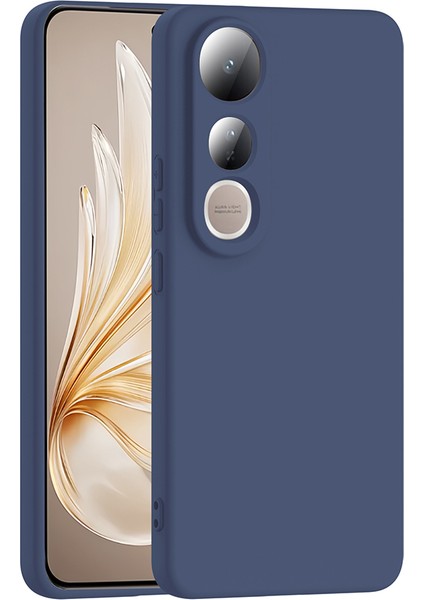 Vivo V50 Lite Uyumlu Kılıf Lansman Içi Kadife Silikon Lacivert fiyatları