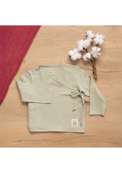 Müslin Bebek Takımı Bağcıklı Model Alt Üst Set %100 Doğal Pamuk modelleri