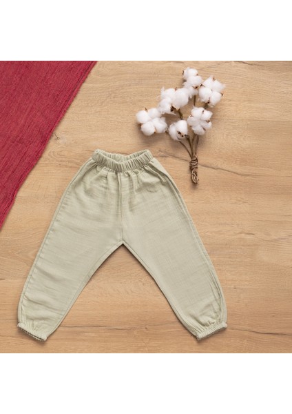 Müslin Bebek Takımı Bağcıklı Model Alt Üst Set %100 Doğal Pamuk fırsatları