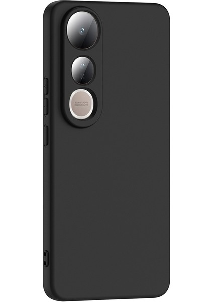 Vivo V50 Lite Uyumlu Kılıf Lansman Içi Kadife Siyah + Ekran Koruyucu