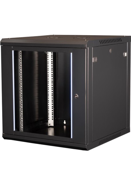 - 12U 19" Duvar Tipi Kabinet – Genişlik: 600 mm | Derinlik: 600 mm – Siyah