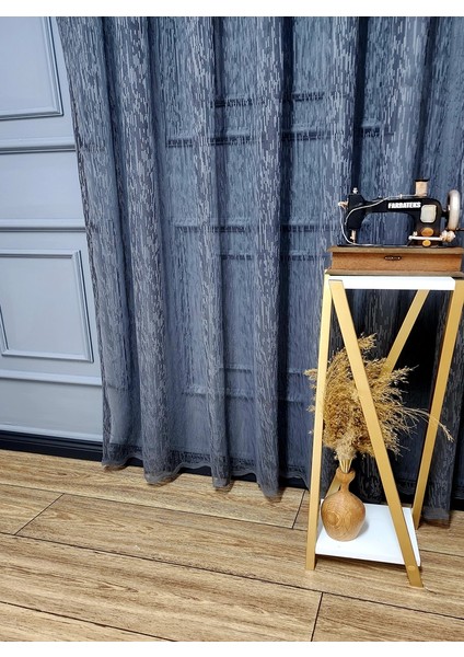 Farbateks Dikim Yağmur Sade Düz Gri Antrasit Füme Renkli Ütü Istemez 3kat Pileli Tül Perde modelleri