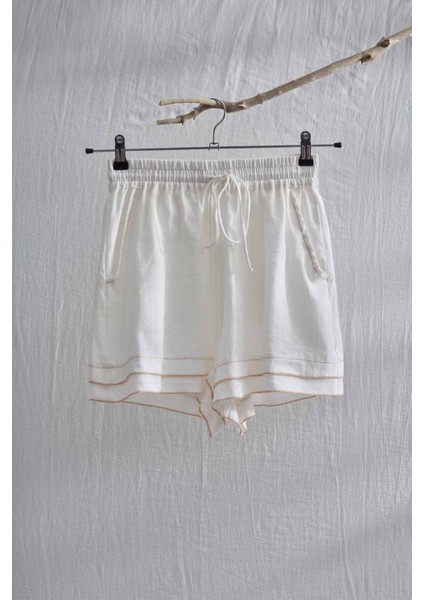 Lole Keten ve Tencel™ Kadın Şort Krem - Somon fiyatları