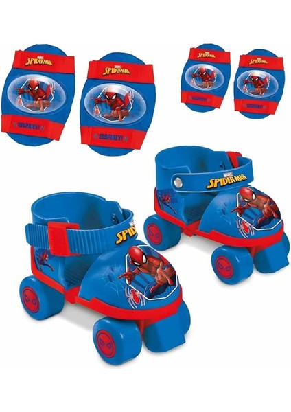 3+ Yaş Spiderman 4 Teker Paten Seti Beyaz Tek Sıra 4