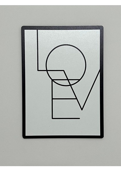 Love Yazılı Minimal Çizgisel Duvar Tablosu