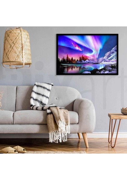 Büyük Aurora 70 * 40 cm Pixart Sanat Elmas Mozaik Tablo Diamond Türkiye fiyatları