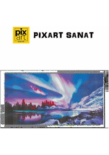 Büyük Aurora 70 * 40 cm Pixart Sanat Elmas Mozaik Tablo Diamond Türkiye fırsatları