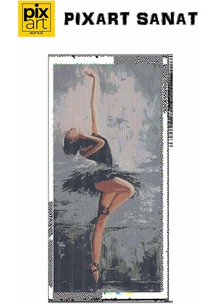 Büyük Boy Balerin Kız 90 *40 cm Pixart Sanat Elmas Mozaik Tablo Diamond Türkiye fırsatları