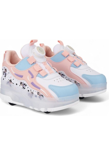 Çocuk Patenli Işıklı Tekerlekli Spor Ayakkabı & Patenli Rahat Ayakkabı Unisex 4 Tekerli