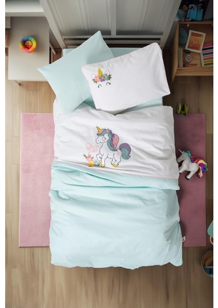Punch Nakışlı Bebek Nevresim Takımı Dolly Mint
