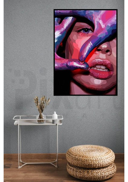 Mor Kadın 30 *40 cm Pixart Sanat Elmas Mozaik Tablo Diamond Türkiye fiyatları