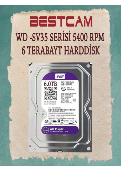 WD-SV35 Serisi 5400 Rpm 6 Tb Hard Disk 2 Yıl Birebir Değişim Garantisi