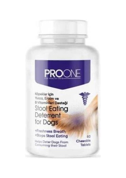 Yucca Enzim ve B Vitamini Desteği Dışkı Yeme Önleyici Köpek Tableti 60 Adet - 07-38-One - Petshopundan