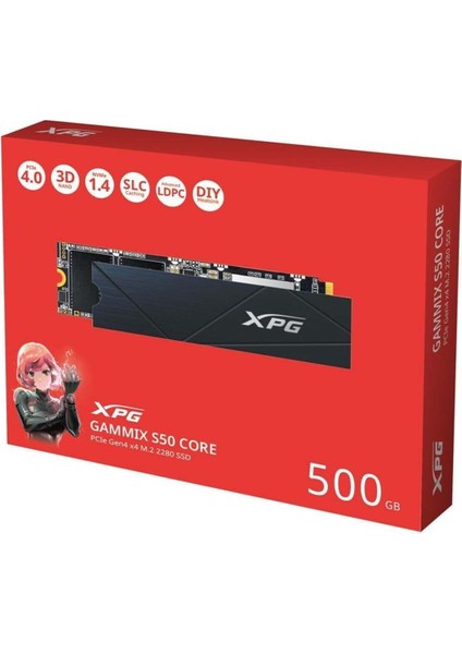 500GB Gammix S50 Core 3500MB-S-2200MB-S Pcıe Gen4 X4 M.2 2280 SSD Harddisk