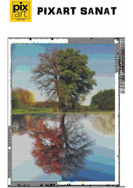 Dört Mevsim Ağacı 30*40 cm Pixart Sanat Elmas Mozaik Tablo Diamond Türkiye fırsatları