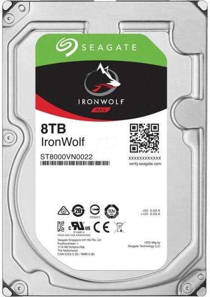 8 Tb 7200RPM 256MB Ironwolf Sata HDD (ST8000VN0022)
