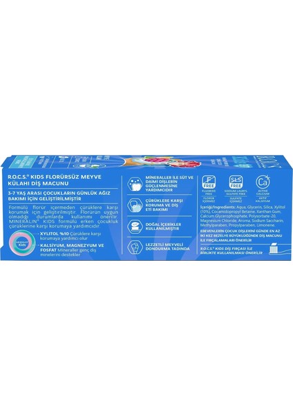 Kids Diş Macunu 3-7 Yaş 35 ml Meyve Külahı