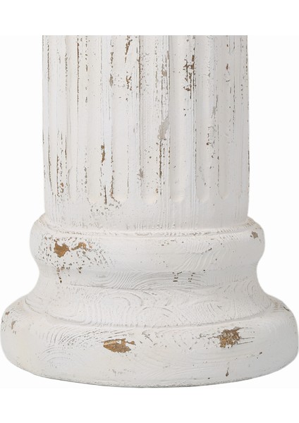 Yuvarlak Antik Kaide Beyaz 46X46X87 cm fiyatları