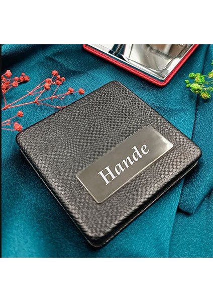 Kişiye Özel İsim Baskılı Kare Deri Ayna Çanta, Cep ve Makyaj Aynası fiyatları