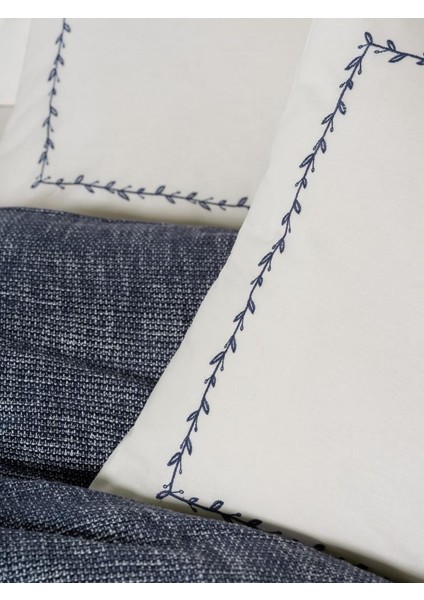 Embrova Şönil Çift Kişilik Yatak Örtüsü/pike Takımı Loom Lacivert