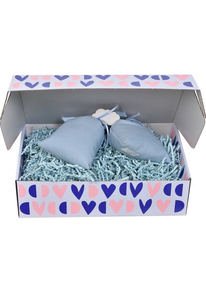 Karton Hediyelik Ürün Kutusu 29 x 19 x 8 cm 10 'lu Paket Pembe Mavi Kalpli fırsatları