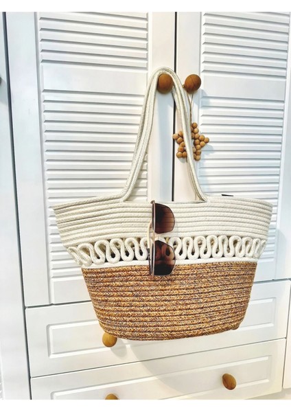 Doğal Hasır Jüt El Örmesi Kadın Plaj Çantası fiyatları