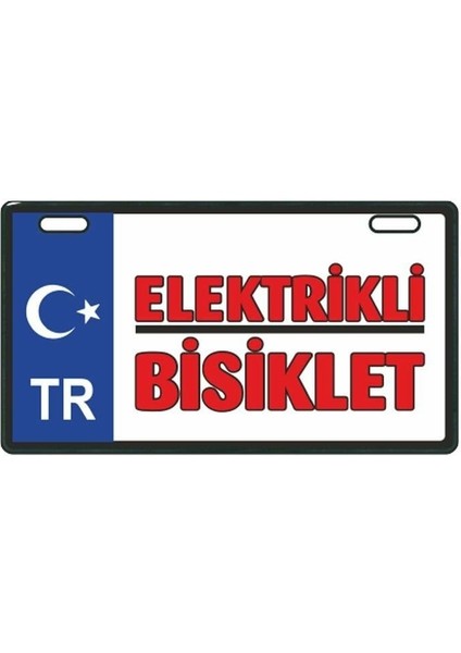 Mavi Elektrikli Bisiklet E-Bike Plakalık