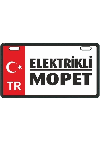 Kırmızı Elektrikli Mopet E-Bike Plakalık