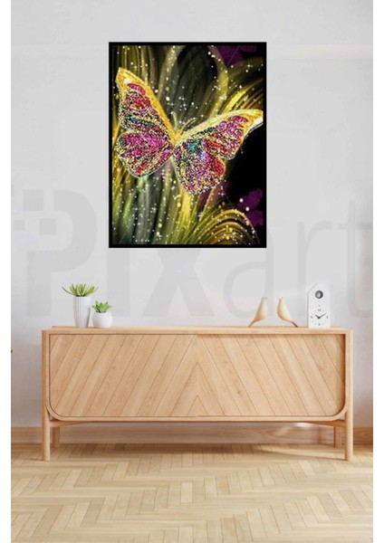 Işıltılı Kelebek Pixart Sanat Elmas Mozaik Tablo Diamond Türkiye 60*80 fiyatları