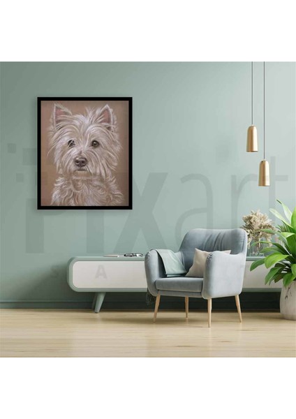 Beyaz Köpek Pixart Sanat Elmas Mozik Tablo Daimond Türkiye 45*53 fiyatları