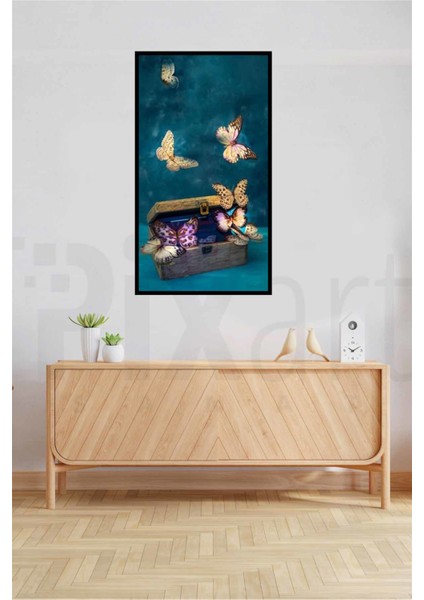 Saklı Kelebekler Pixart Sanat Elmas Mozik Tablo Daimond Türkiye 45*78 fiyatları