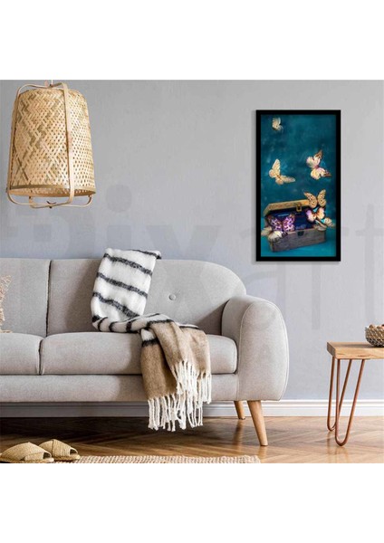 Saklı Kelebekler Pixart Sanat Elmas Mozik Tablo Daimond Türkiye 45*78 modelleri