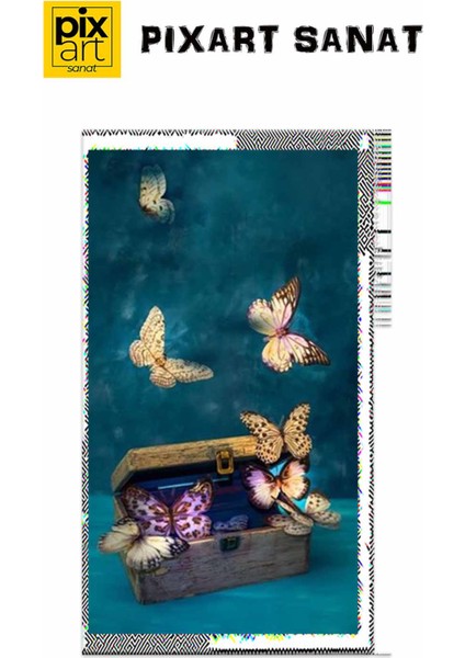 Saklı Kelebekler Pixart Sanat Elmas Mozik Tablo Daimond Türkiye 45*78 fırsatları