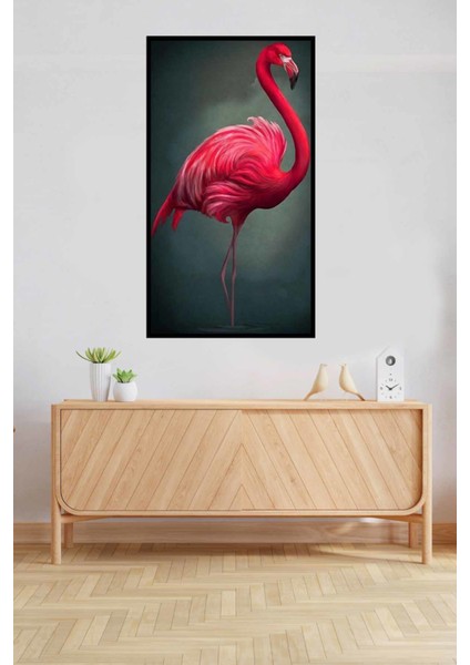 Kırmızı Flamingo Pixart Sanat Elmas Mozik Tablo Daimond Türkiye 43*76 fiyatları